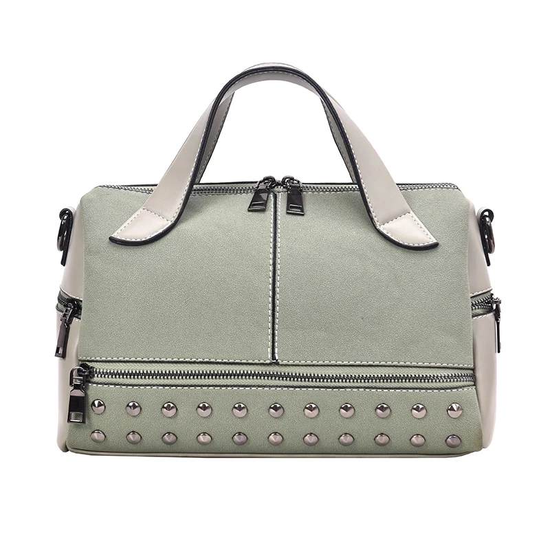 

4 Colors PU Leather Women's Bag Rivet Tote Female Handbags Shoulder Bag Motorcycle Crossbody Bags for Women Messenger Vintage