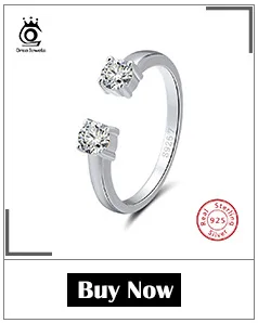 ORSA JEWELS Настоящее 925 пробы серебряные женские кольца AAA Блестящий кубический циркон паве установка женские ювелирные изделия для вечеринки SR54