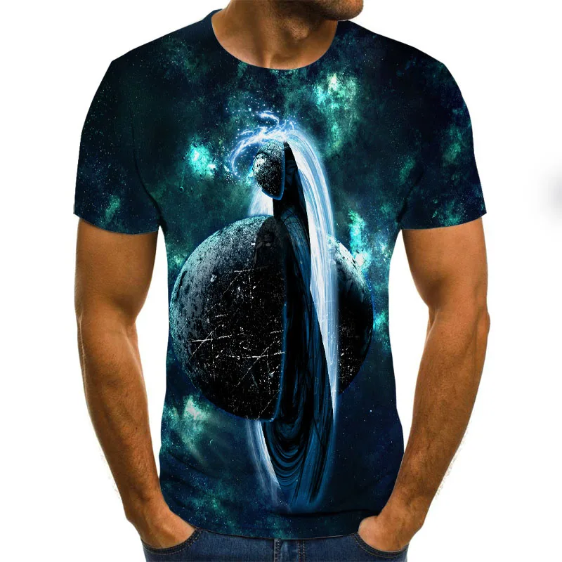 

2021 new summer 3D printing casual men shirt T- fashion short-sleeved T-shirt round neck 's T- shirt hip- hop top xxs-6XL