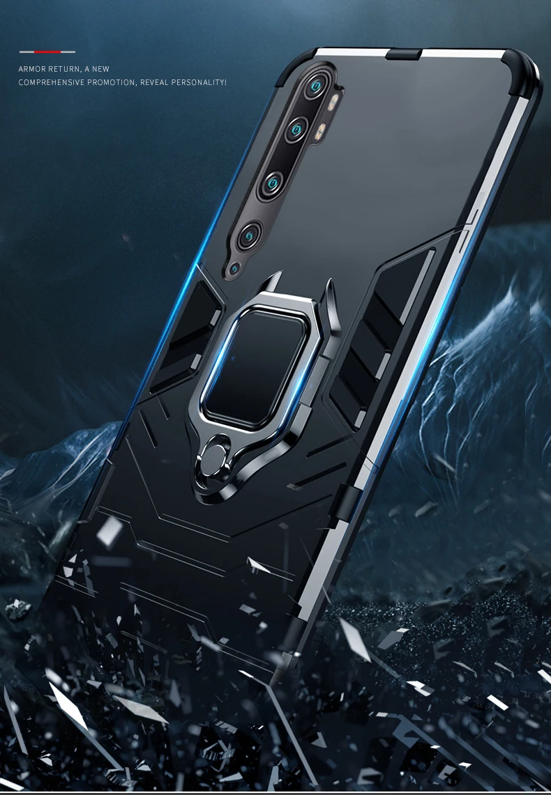 Металлические кольцевые чехлы для телефонов Xiaomi Mi 10 9 8 Mix 2 Play CC9 Pro CC9E A3 Lite Note 10Pro
