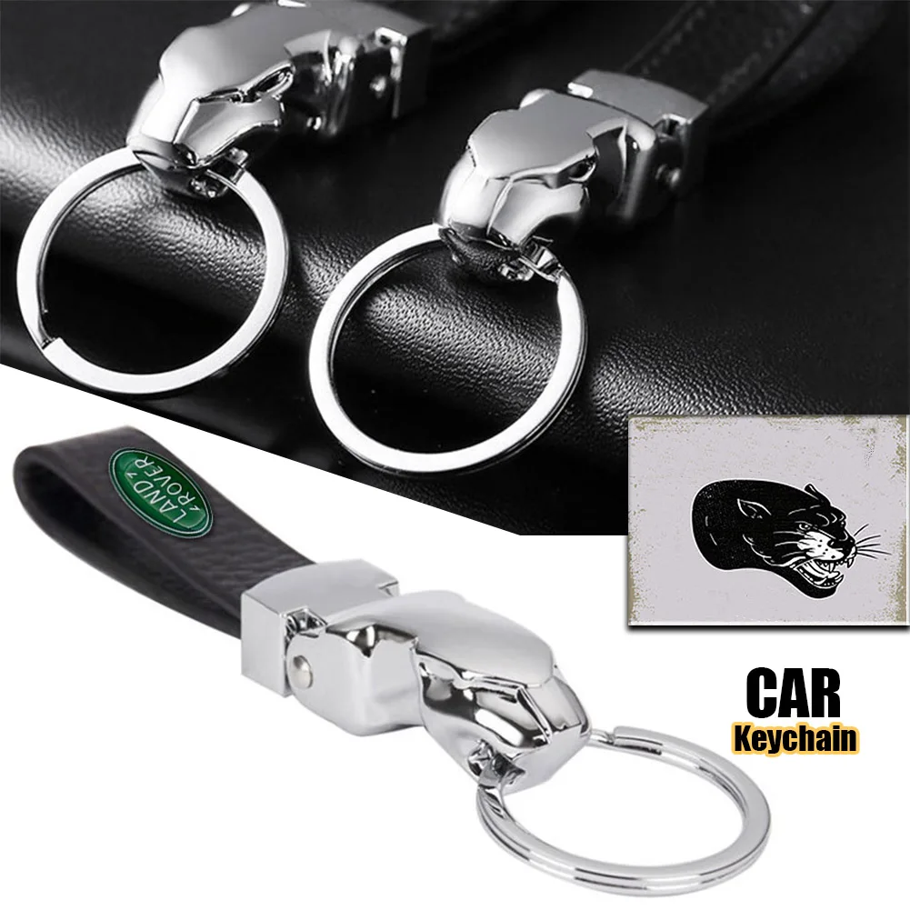 

Car Logo Leopard Head Leather Interior Keychain Car Accessories for Land Rover A9 Evoque Freelander LR4 LR2 L319 L462 Evoque Etc