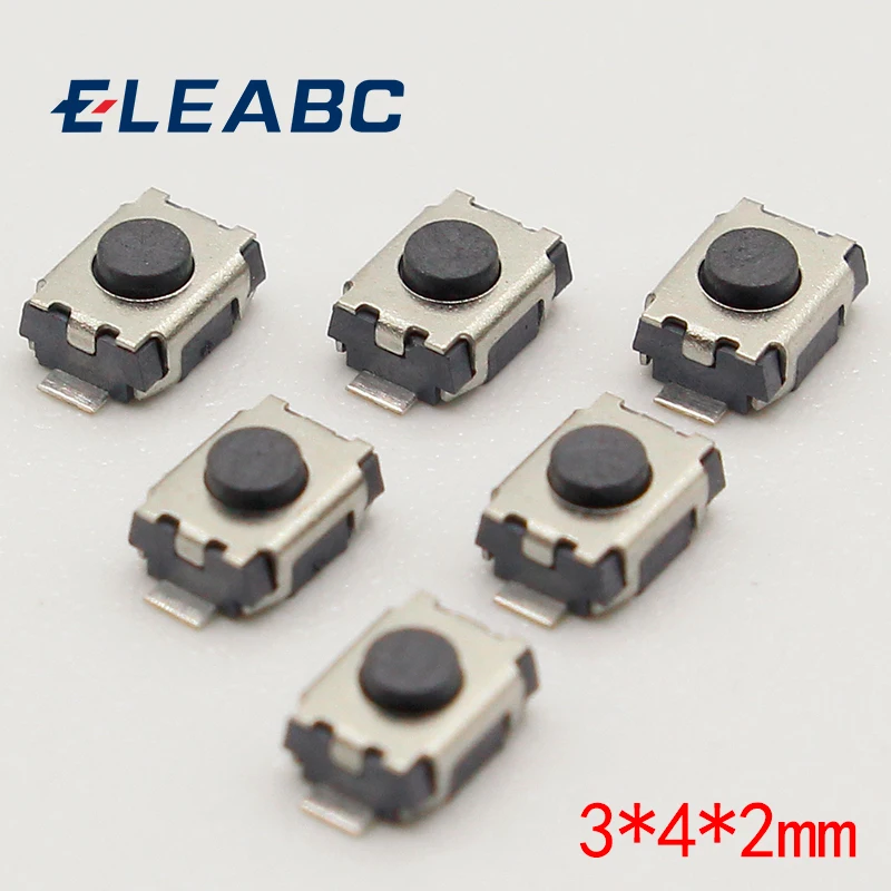 50 шт. SMD 2Pin 3x4 мм тактильный Такт Кнопка Микро-переключатель мгновенный |
