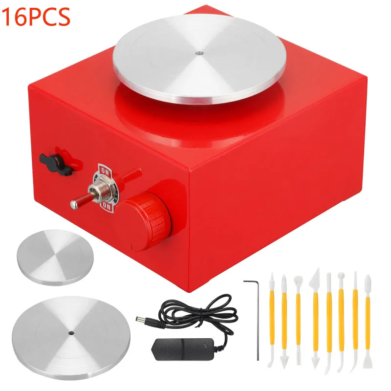 

Mini Electric Pottery Wheel Forming Machine 6.5 10cm Turntable DIY Clay Tool With Tray For Ceramic Work Ceramics Clay Art Craft