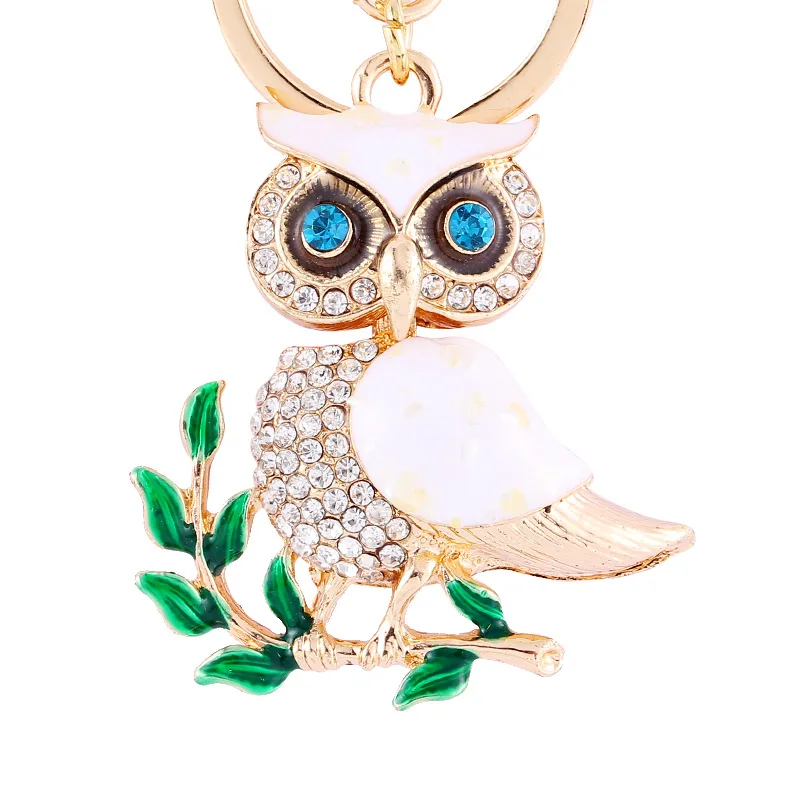 

New style multiple night owl animal keychain good luck key fine quality wallet keychain