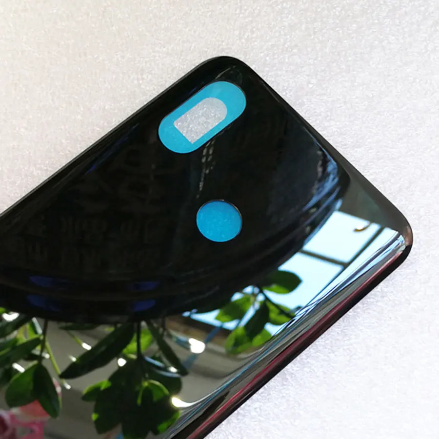Black Стеклянный чехол для батареи, задняя крышка корпуса для Xiaomi mi 8 mi 8, задняя крышка для батареи, сменный жесткий чехол+ клейкая наклейка - Цвет: Black