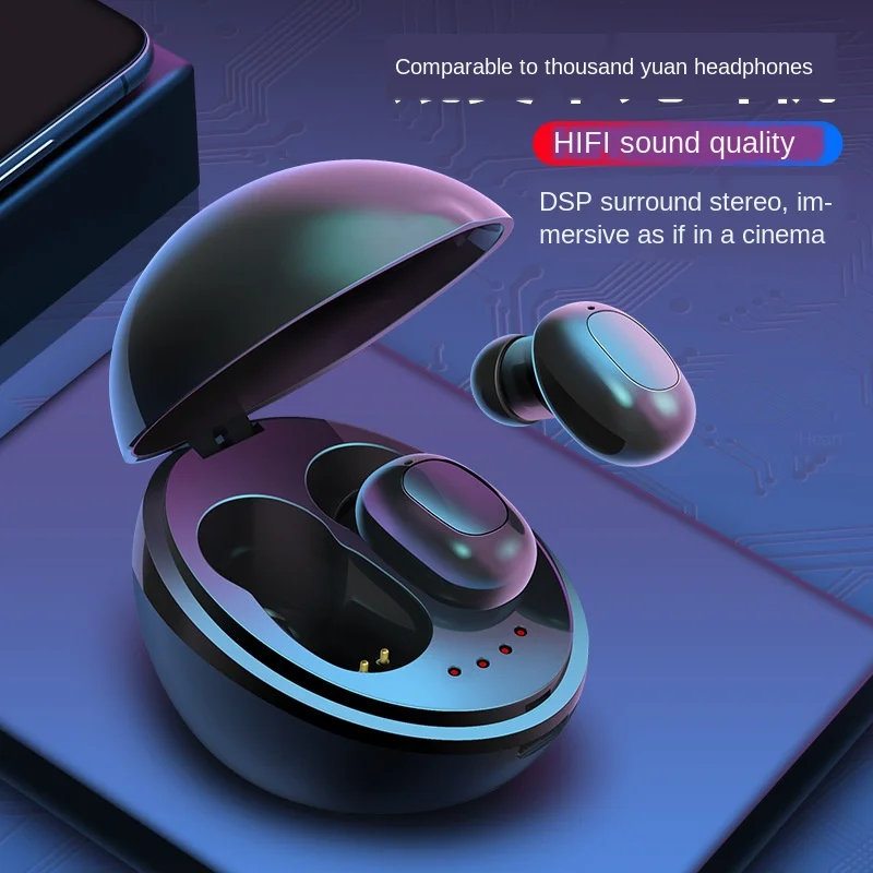 A10 новый стиль TWS Bluetooth гарнитура 5 0 Беспроводная мини зарядка Bin двойная ручка HiFi