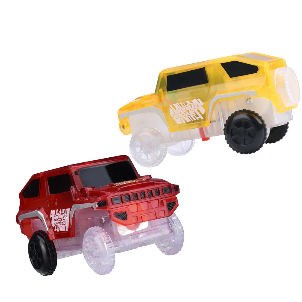 

Electronics Special Car for Magic Track Toys With Flashing Lights Educational Kid Railway Luminous Machine Car brinquedos L4