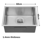 Кухонная раковина с креплением под углом 600x400 мм, 4 цвета, прочная твердая щетка, зеркальная кухонная раковина, одна чаша для кухонного крепления