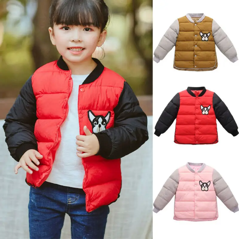 Зимнее хлопковое Стеганое пальто для маленьких девочек теплая детская куртка
