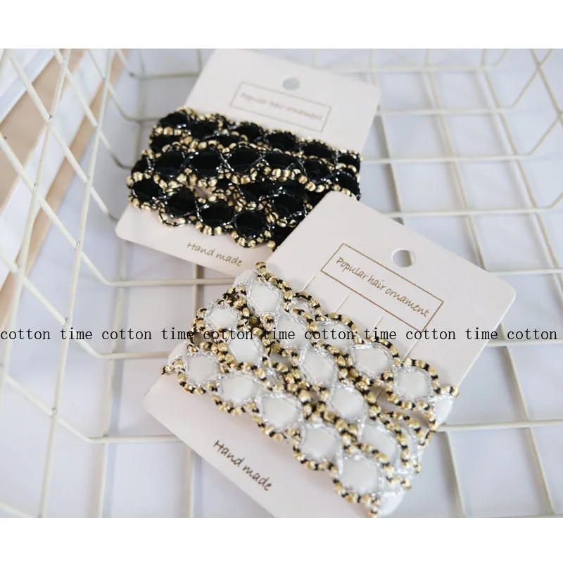 5 ярдов бархатная отделка черный и белый классический ремешок брендовый стильный