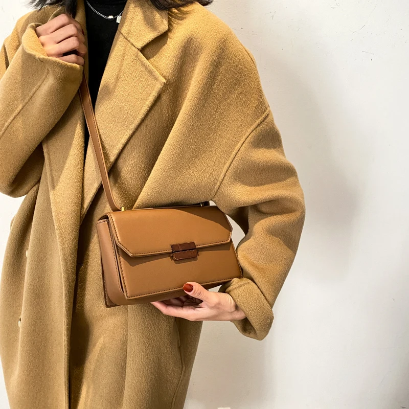 

OLSITTI Famous Brand PU Leather Shoulder Bags for Women 2021 New Designer Bag Simple Fashion Luxury Ladies Crossbody Bag