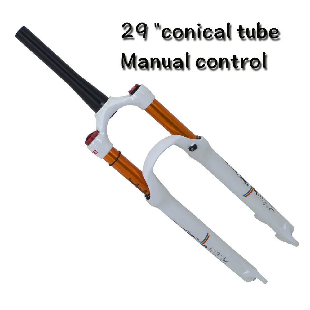 29 conical hands LMFCS MTB магниевого сплава велосипед вилка Supension Air 26/27. 32 RL100mm передняя вилка подходит для 5/29 дюймового горного велосипеда conica - Цвет: 29 conical hands