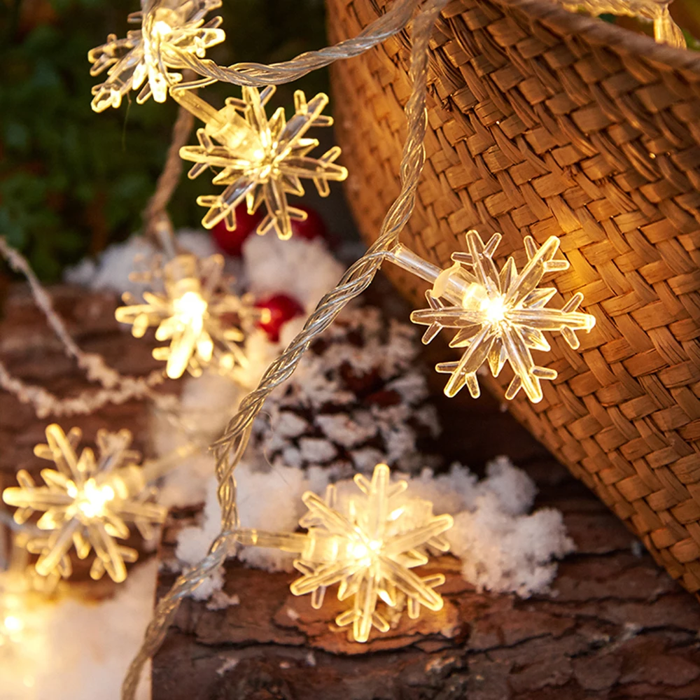 Светодиодный светильник в виде снежинки с батарейным питанием сказочный