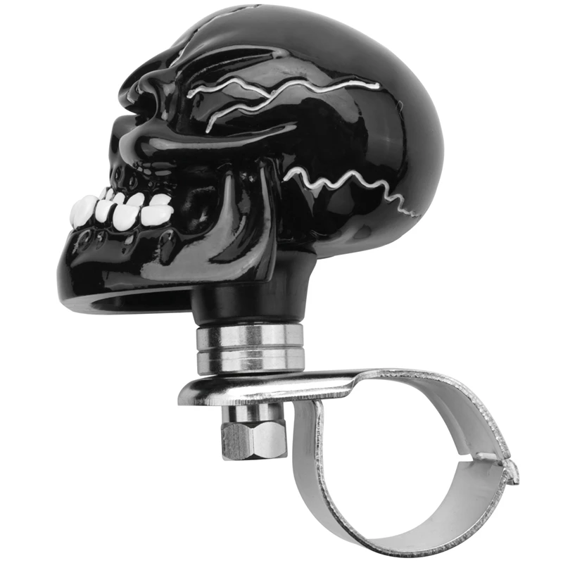 

Black Skull Head Car Steering Wheel Spinner Knob