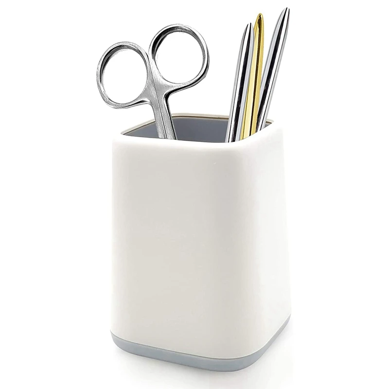 

Desk Pen Holder, Two-Tone Cute Makeup Brush Holder, Durable Desktop Storage Organizer Stationery Caddy(1 PCS)