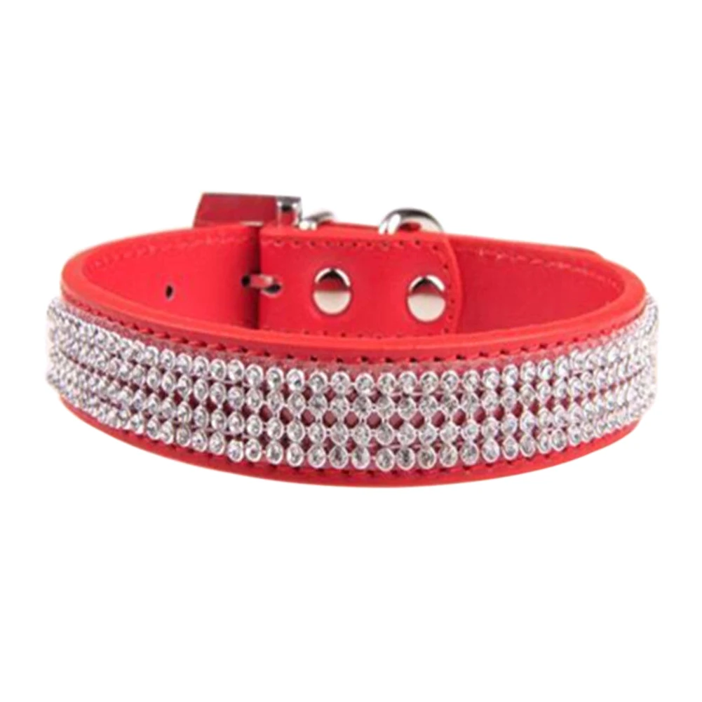 Регулируемая блестящая искусственная кожа ремешок на шею для щенка кошки собаки