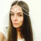 Свадебная повязка на голову в стиле бохо, романтичные свадебные аксессуары для волос золотого цвета, аксессуары для волос, Свадебный декор