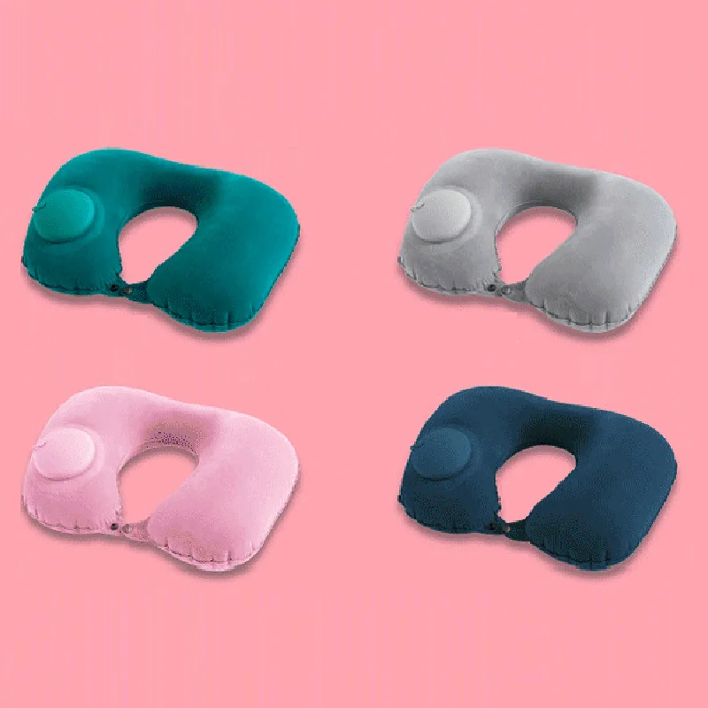 Портативная надувная u образная подушка для путешествий складная офиса самолета