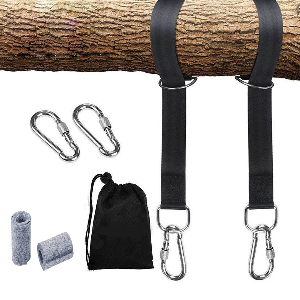 

Swing Rope Tree Hanging Straps Kit Swings Hooks Heavy Duty Hammock Straps Easy Installation With Safe Lock Snap Carabiner