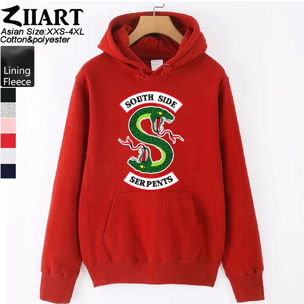 south side serpents riverdale hot tv show pop's chock'lit shoppe Gir Woman Hoodie Couple Clothes Autumn Winter Fleece ZIIART | Женская