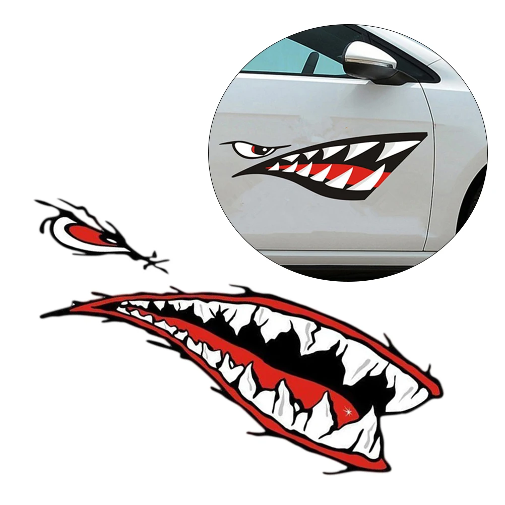 1 пара светоотражающих наклеек в виде акулы для Каяка рыбалки лодки мотоцикла