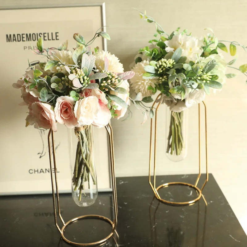 1 шт. искусственные шелковые цветы камелии пион Мини Свадебный букет гортензии