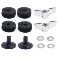 12pcs drum accessories kit cymbal sleeves hi hat clutch felt washer base wing nuts felt mat non slip pad parts replacement