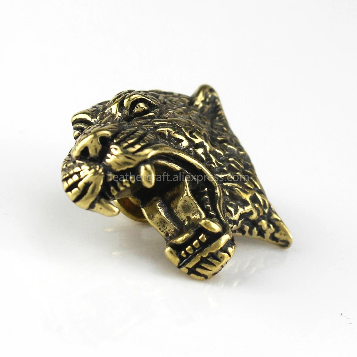 1x Ретро латунный Гепард демон дьявол отвертка материал голова животного дизайн