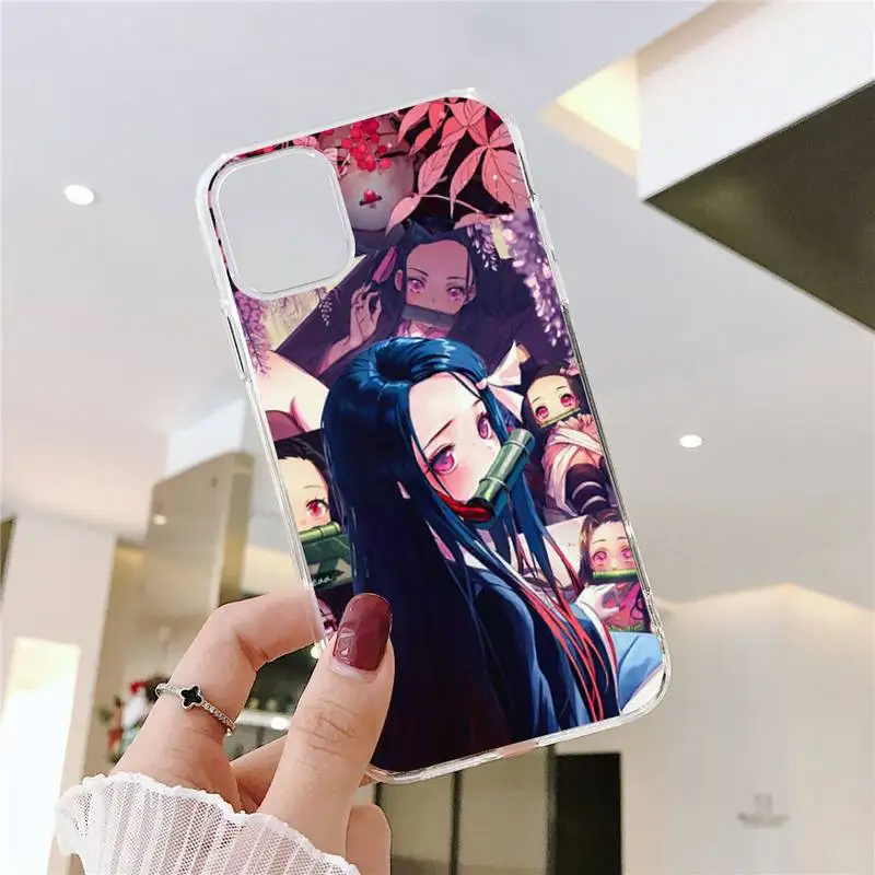 

Kimetsu no Yaiba Demon Slayer Phone Cases Transparent soft For iphone 5 5s 5c se 6 6s 7 8 11 12 plus mini x xs xr pro max
