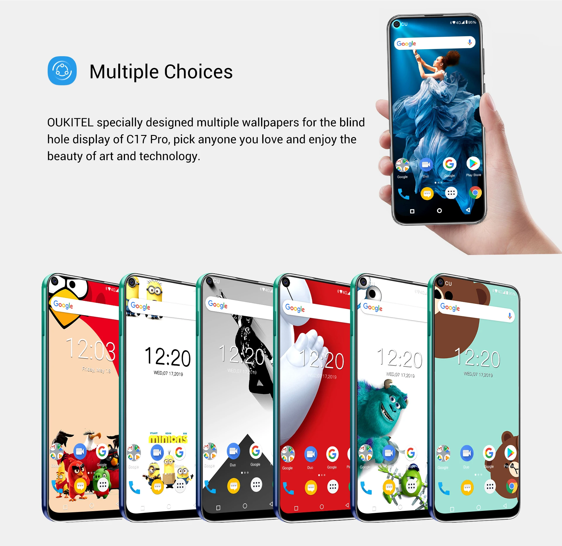 OUKITEL C17 Pro 6,35 ''Android 9,0 4 Гб 64 Гб Смартфон 19:9 MT6763 процессор отпечаток пальца Лицо ID Восьмиядерный 3900 мАч 4G мобильный телефон