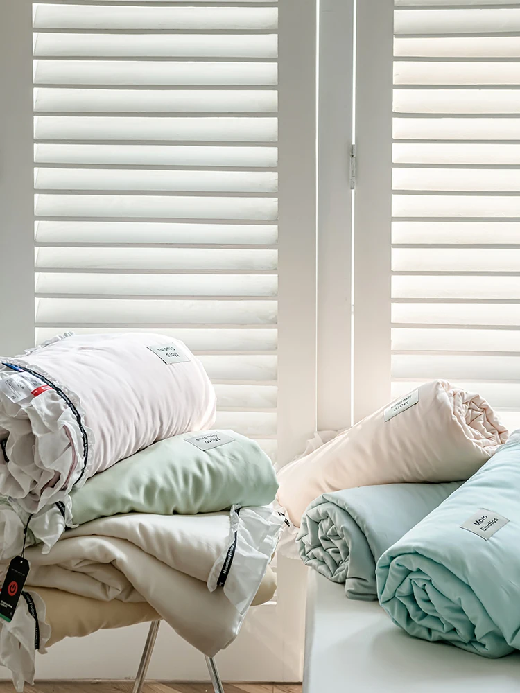Miglior 80 Pezzi Di Lanjing Tencel Aiable Cover Abito Tre O Quattro Pezzi Estate Lavabile Coperta Estiva Doppia Trapunta Estiva Ghiaccio