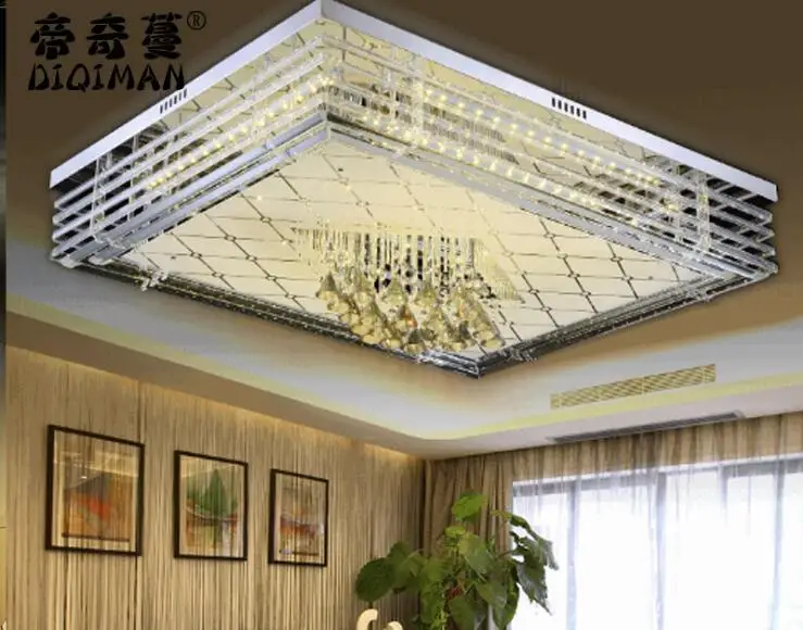 Лампа для гостиной прямоугольная простая современная хрустальная лампа