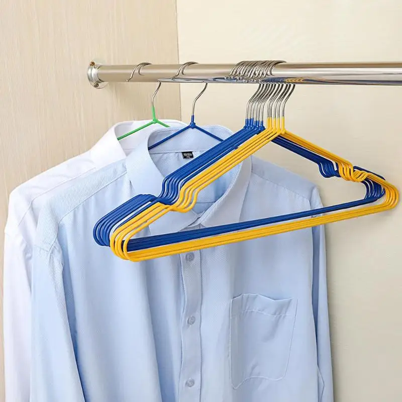 

10pcs Children Adult Clothes Hanger Clothes Drying Rack Non-Slip Metal Shirt Hook Hangers Coat Hanger Clothes Accessories Rack