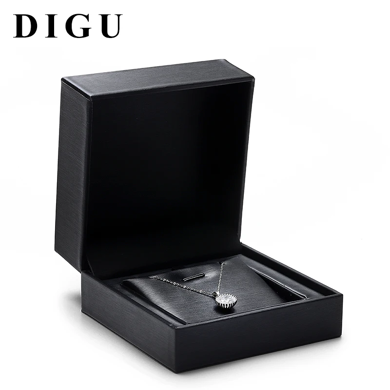 Шкатулка DIGU из искусственной кожи для ювелирных изделий роскошный черный Бокс