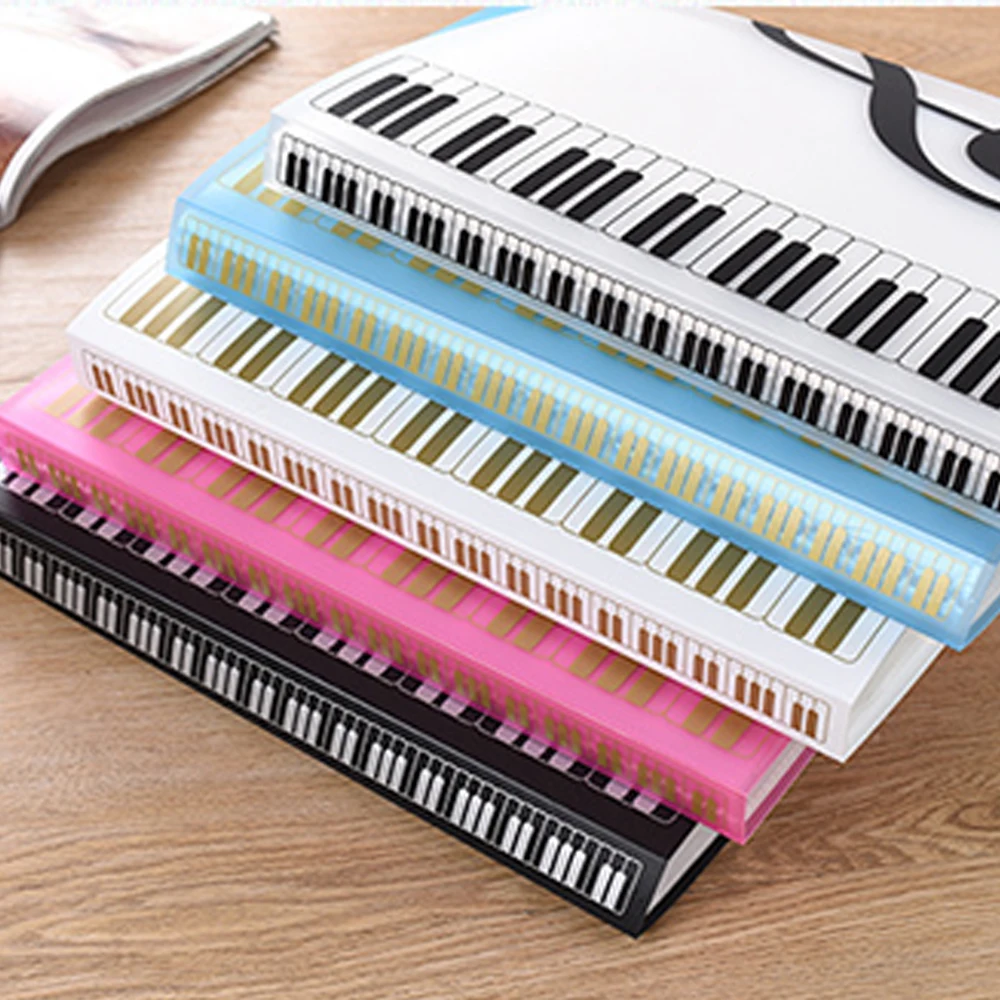 

40/80 Pages A4 Piano Score Book Folder Multi-layer Waterproof Music Folder File Plastic Data Bag Filing Products Document Bag