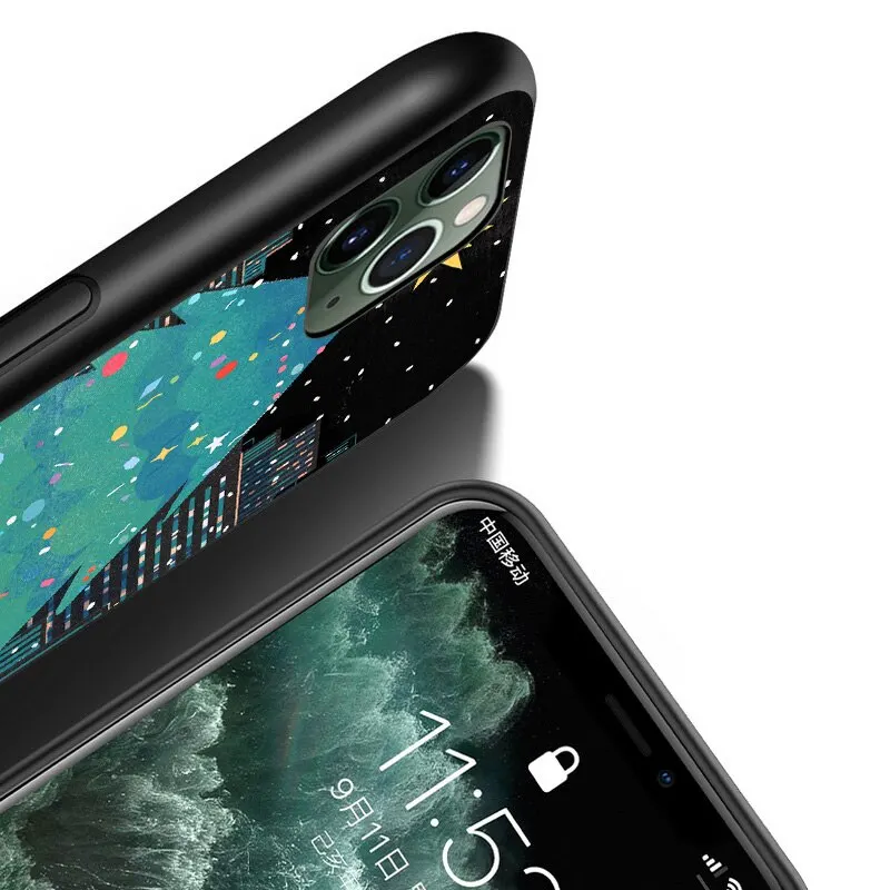 

Lucky Christmas Happy New Year For Apple iPhone 12 Mini 11 XS Pro Max XR X 8 7 6 6S Plus 5 5S SE 2020 Black Phone Case