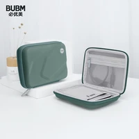 bubm frosted hard disk storage bag power bank protective case external hard drive carrying case usb cable earphone bag hdd case