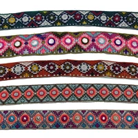 flower embroidery ribbon ethnic lace vintage webbing boho trimming diy clothes bag accessories embroidered fabri