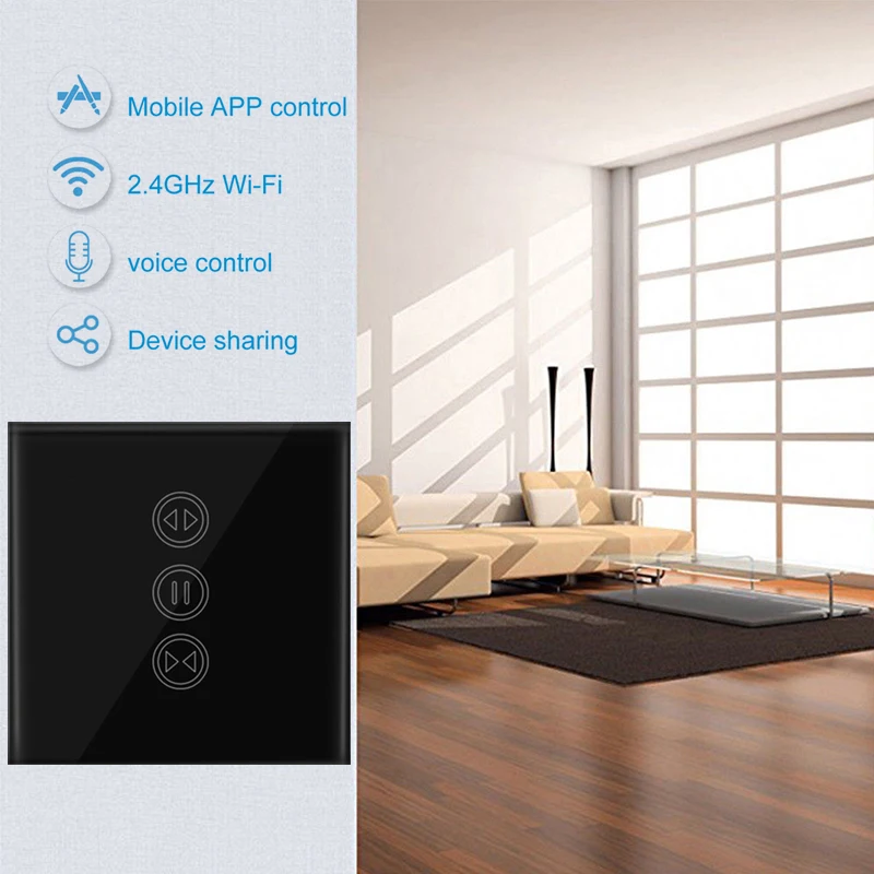 Smart Life шторка с WIFI переключатель для Электрический моторизованный занавес слепой Ролик затвора Голосовое управление для Google Home Amazon Alexa