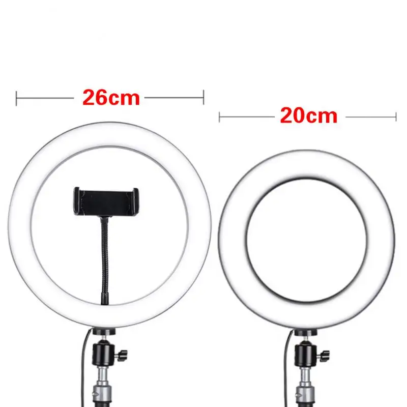 

26CM Photo LED Selfie Ring Selfie Ring Fill Light 10inch Dimmable Camera Phone Ring Lamp For Makeup Video Live Studio Lamp