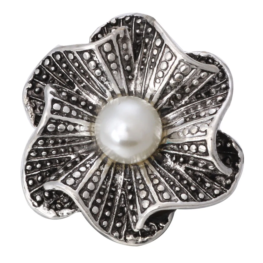 6 шт./лот новые кнопки с цветами металлические защелки для шармов браслетов