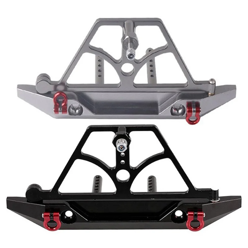 

SCX10 CNC Rear Bumper Bull Bar with Spare Tire Carrier Shackles for Rock Crawler Rc Truck SCX10 II Jeep Wrangler