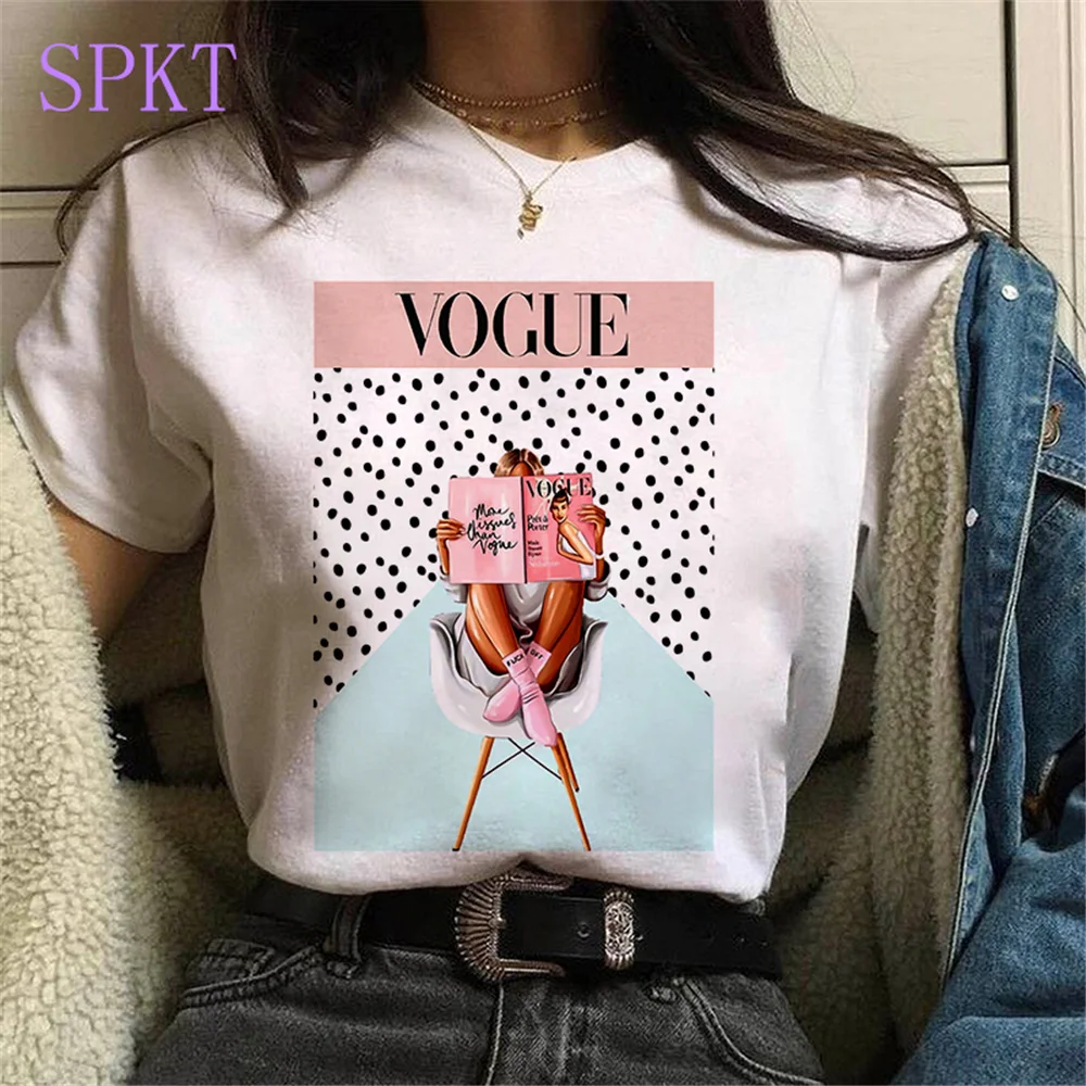 

Harajuku Paris City Manga t shirt women Kawaii beautiful girl anime printing Tees gothic punk tops oversized women/men's T-Shirt