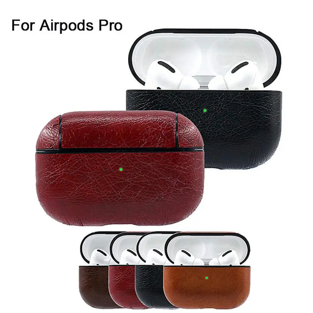 Кожаный чехол для Apple AirPods Pro Bluetooth наушники защитная крышка гарнитура Earpods