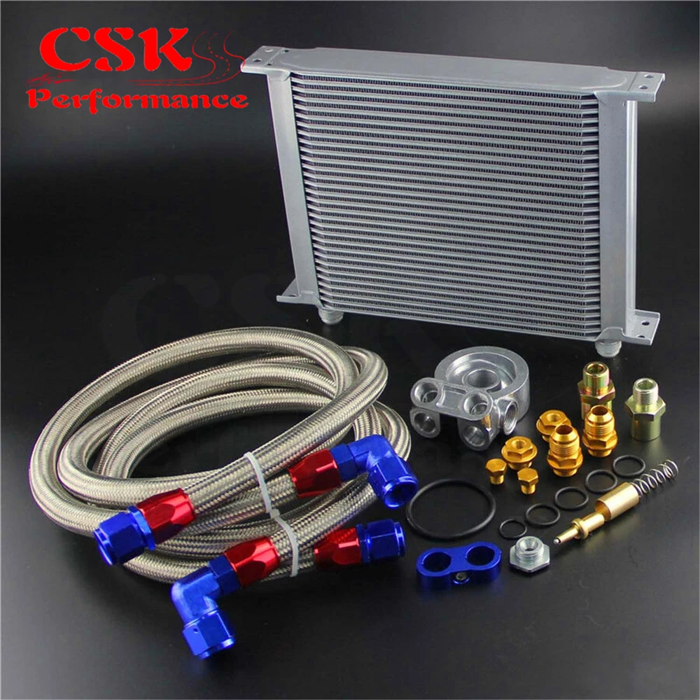 Новый 30 рядный масляный радиатор двигателя с термостатом 80 градусов + комплект