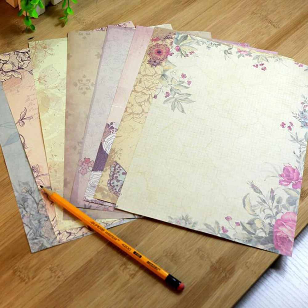 5 шт. Цветочная бумага для письма|Бумага писем| |