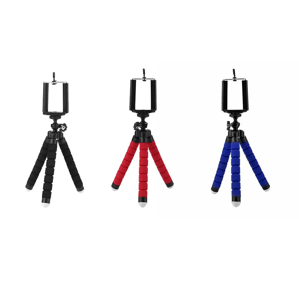 

Flexible Sponge Octopus Tripod Phone Holder Camera Mobile Telephone Tripod Bracket Stand Black Sponge Support Smartphone Voiture