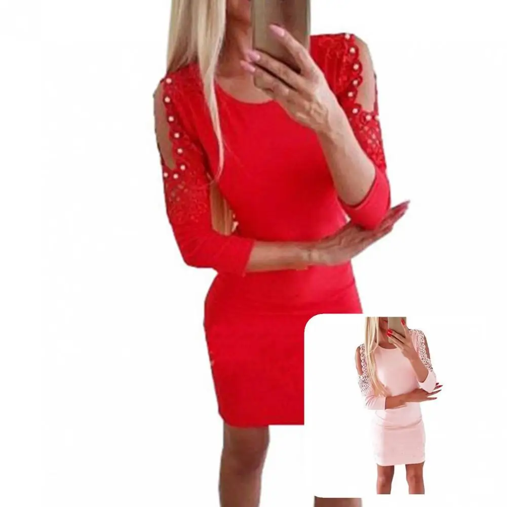 

Отличное облегающее платье, эластичное теплое мини-платье, женское однотонное облегающее платье