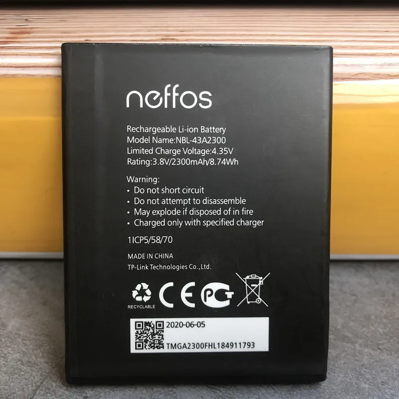 

New Original 2300mAh NBL-43A2300 Replacement Battery For TP-link Neffos C5s TP704A TP704C C5A TP703A Batteries