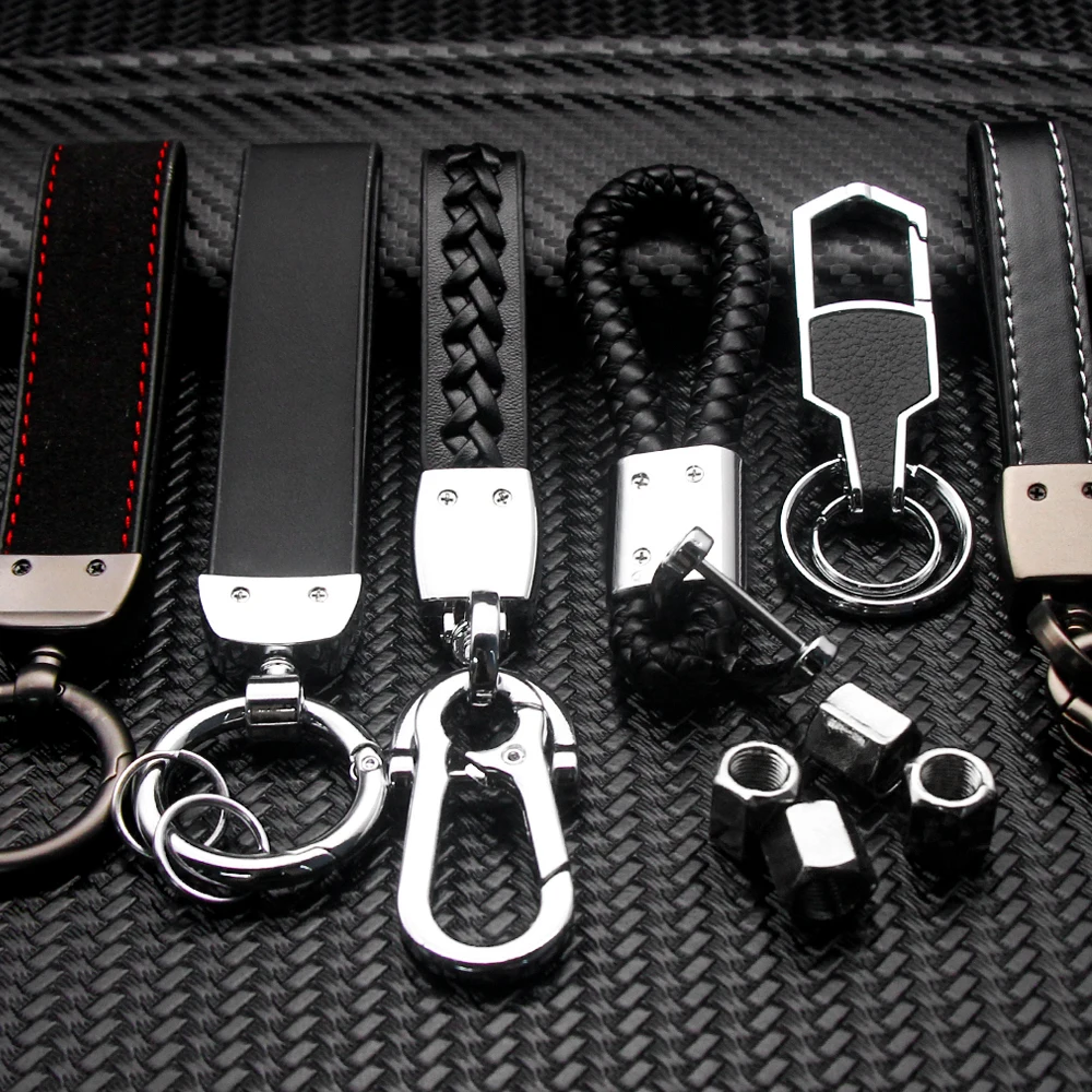 Новинка роскошный автомобильный брелок из натуральной кожи для мужчин и женщин